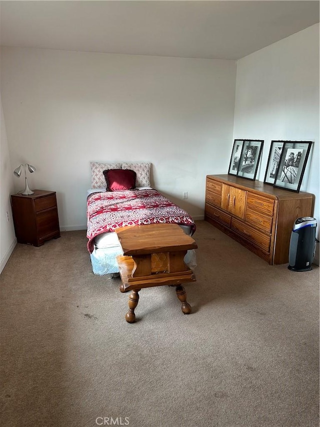 bedroom with carpet