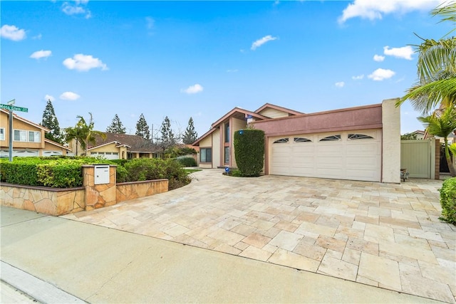 view of front facade with a garage