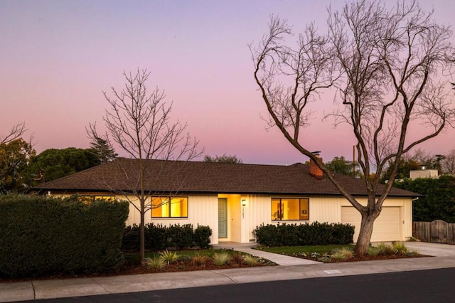 ranch-style house with a garage