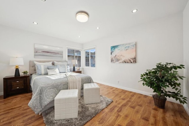 bedroom featuring wood-type flooring