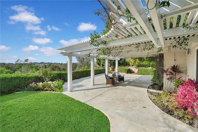 view of patio / terrace with a pergola