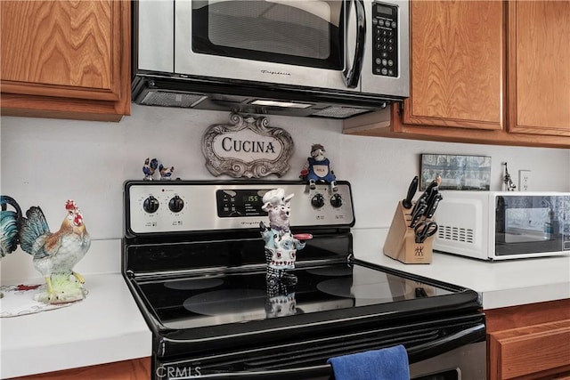 kitchen with stainless steel appliances