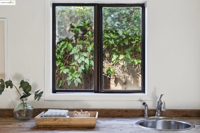 interior details with sink