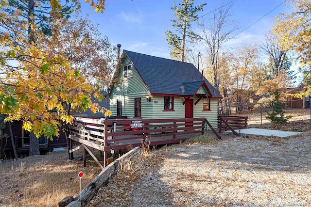 exterior space with a deck