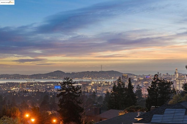 property's view of city featuring a mountain view