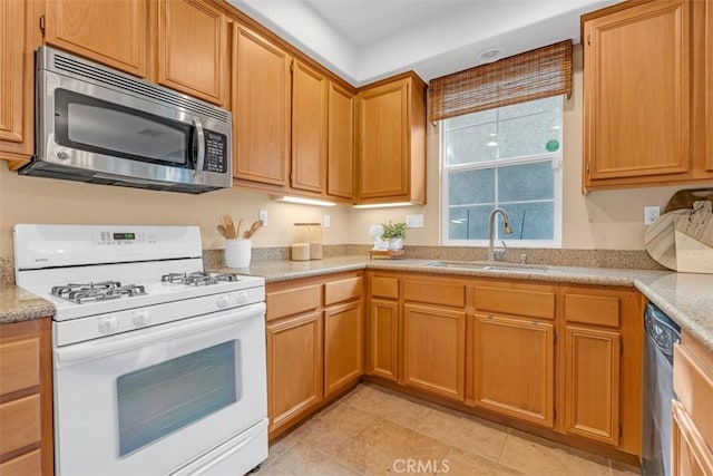 kitchen with stainless steel appliances and sink