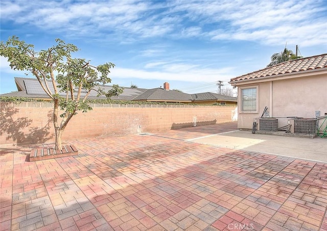 view of patio featuring central air condition unit