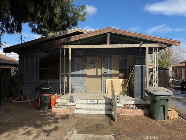 view of front of house featuring a porch