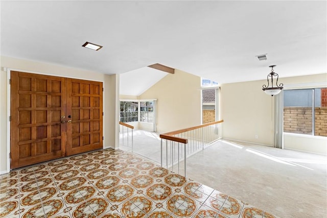 view of carpeted entryway