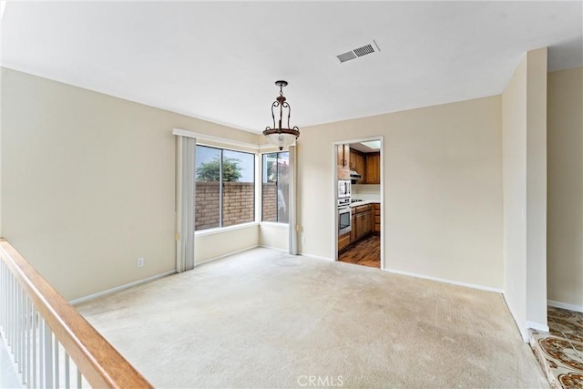 view of carpeted empty room