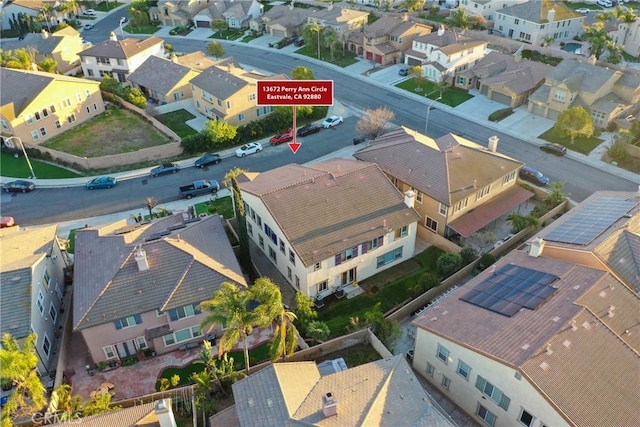 drone / aerial view with a residential view