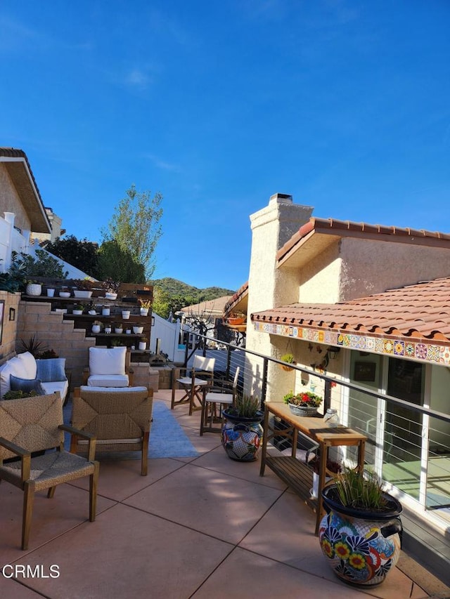 view of patio / terrace with an outdoor hangout area