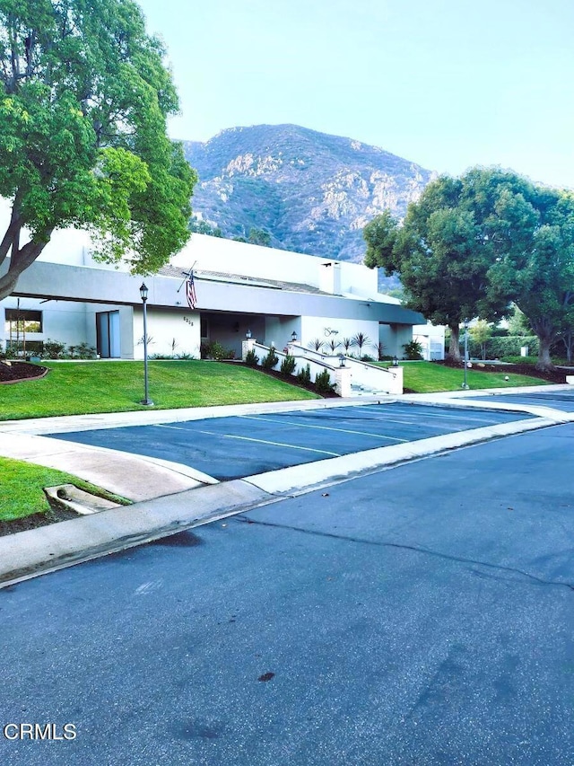 view of street with a mountain view