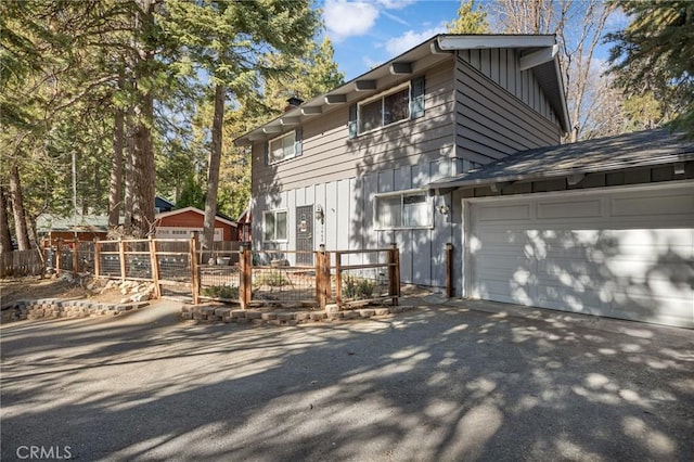 view of property exterior featuring a garage