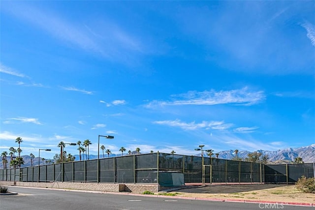 exterior space with a mountain view