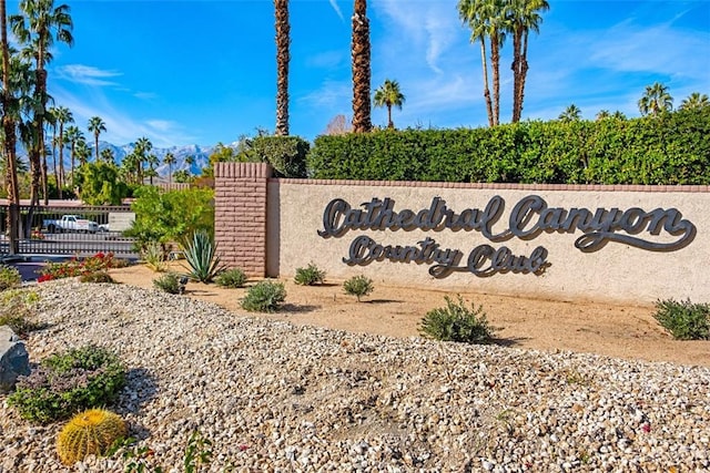 view of community sign