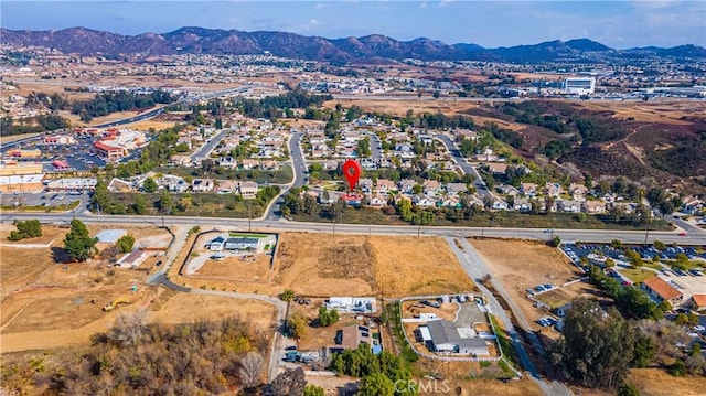 bird's eye view featuring a mountain view