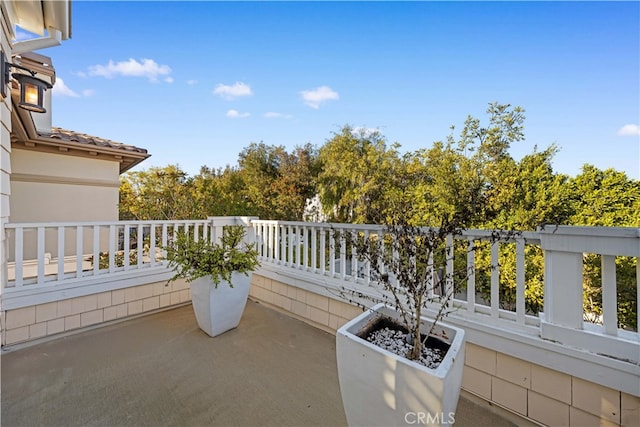 view of patio / terrace featuring a balcony