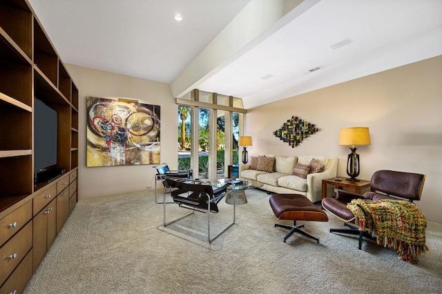 view of carpeted living room