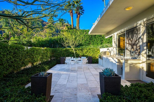 view of patio featuring grilling area