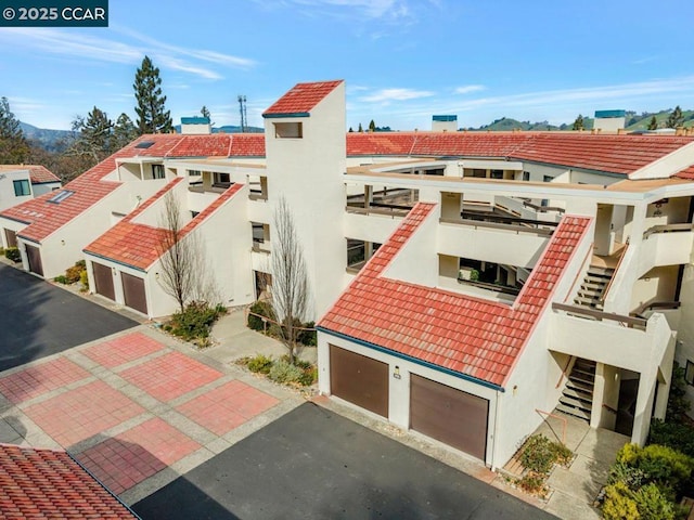 view of property with a garage