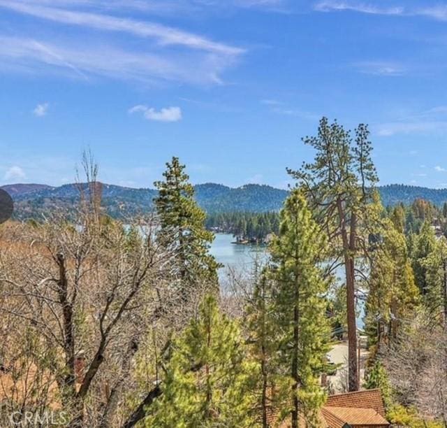 property view of mountains featuring a water view