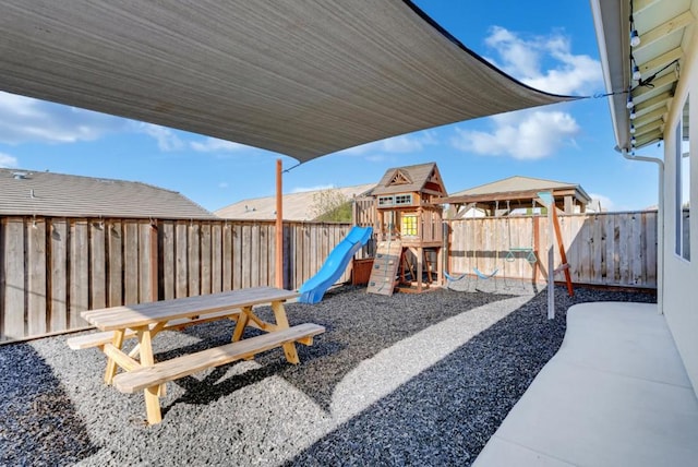 view of jungle gym