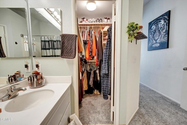 bathroom featuring vanity