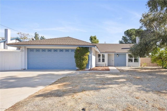 ranch-style house with a garage