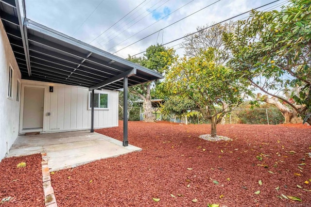 view of yard with a patio