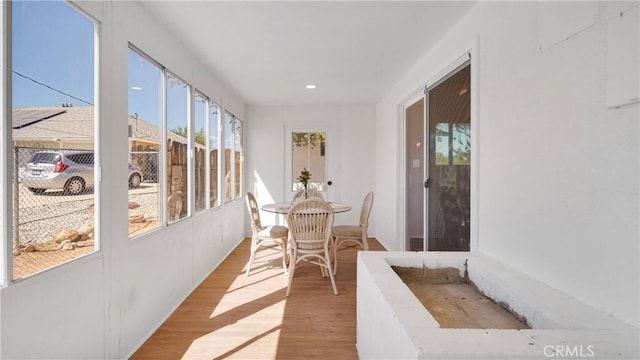 view of sunroom