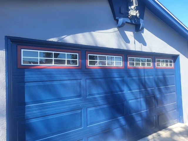 view of home's exterior with a garage