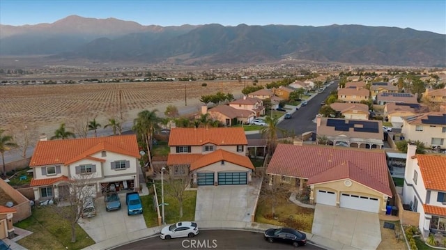 aerial view featuring a mountain view