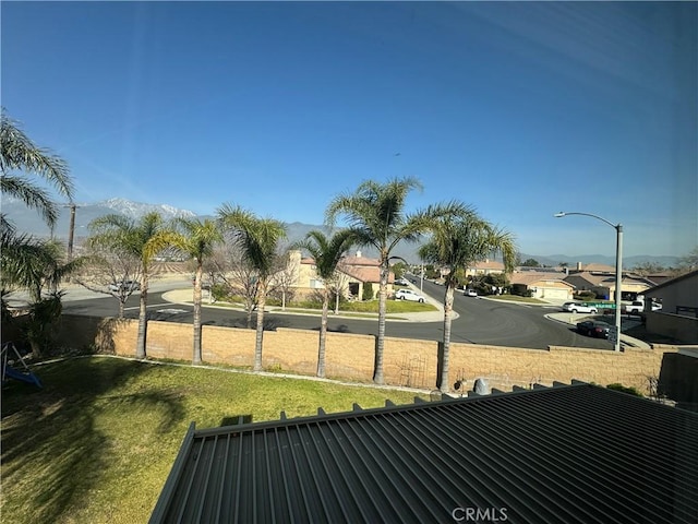 view of community featuring a lawn