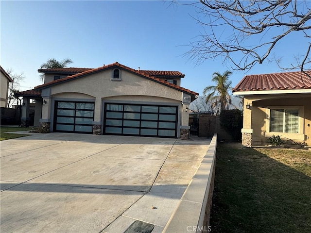 view of property exterior featuring a garage