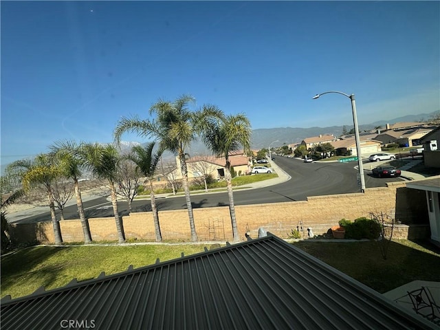 view of street featuring a mountain view