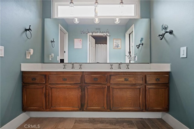 bathroom with vanity