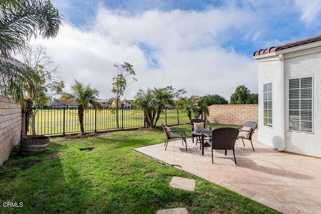 view of yard featuring a patio area