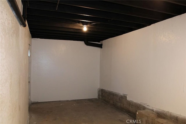 view of basement