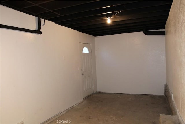 view of basement