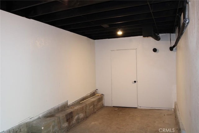 view of basement