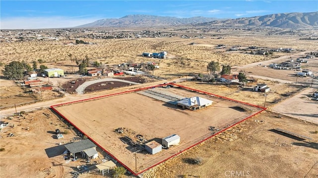 aerial view featuring a mountain view