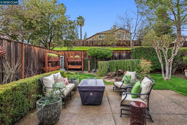 view of patio / terrace with an outdoor hangout area