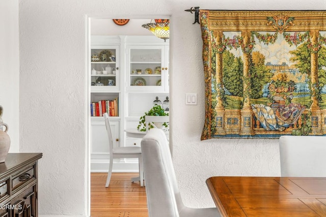 dining area featuring hardwood / wood-style flooring