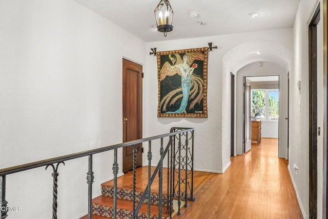 hall featuring hardwood / wood-style flooring