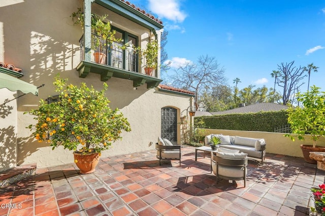 view of patio / terrace featuring outdoor lounge area