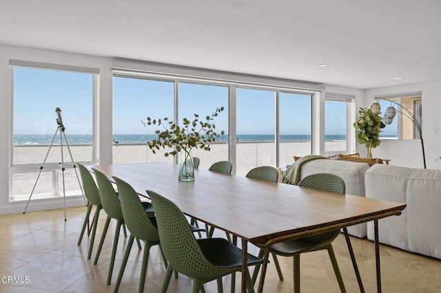3757 Ocean Dr, Oxnard, CA 93035 - dining area with view of water and beach