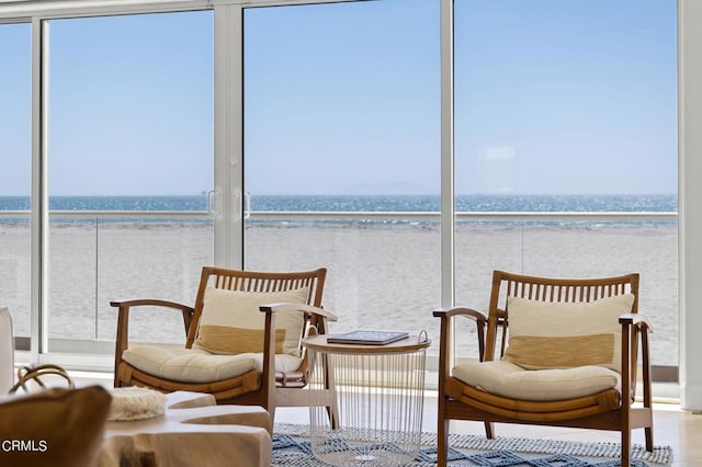3757 Ocean Dr, Oxnard, CA 93035 - living area featuring view of water and beach