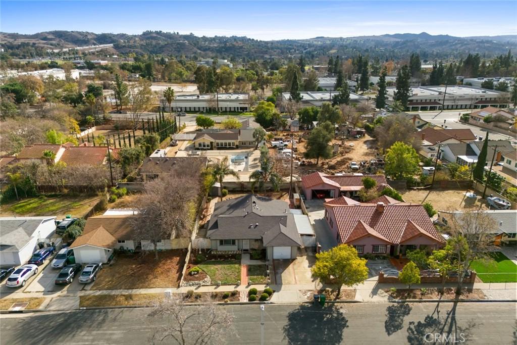 aerial view featuring a mountain view