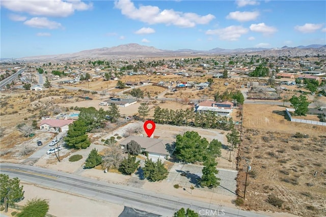 aerial view featuring a mountain view